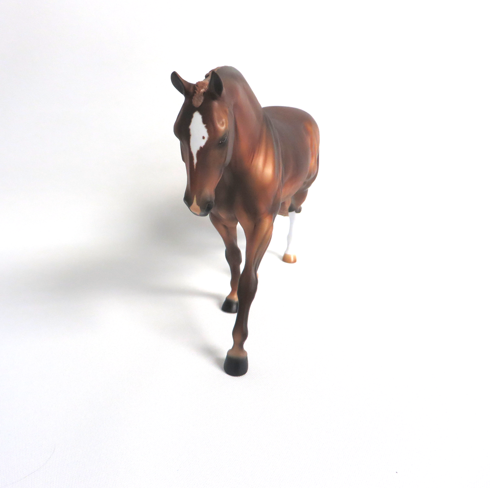 RIVER DANCE-OOAK DAPPLE CHESTNUT MODEL HORSE BY AUDREY DIXON 3/22/19