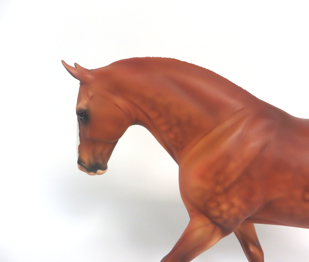 IVANWOOD-OOAK DAPPLE RED CHESTNUT IRISH DRAFT MODEL HORSE BY AUDREY DIXON 3/22/19