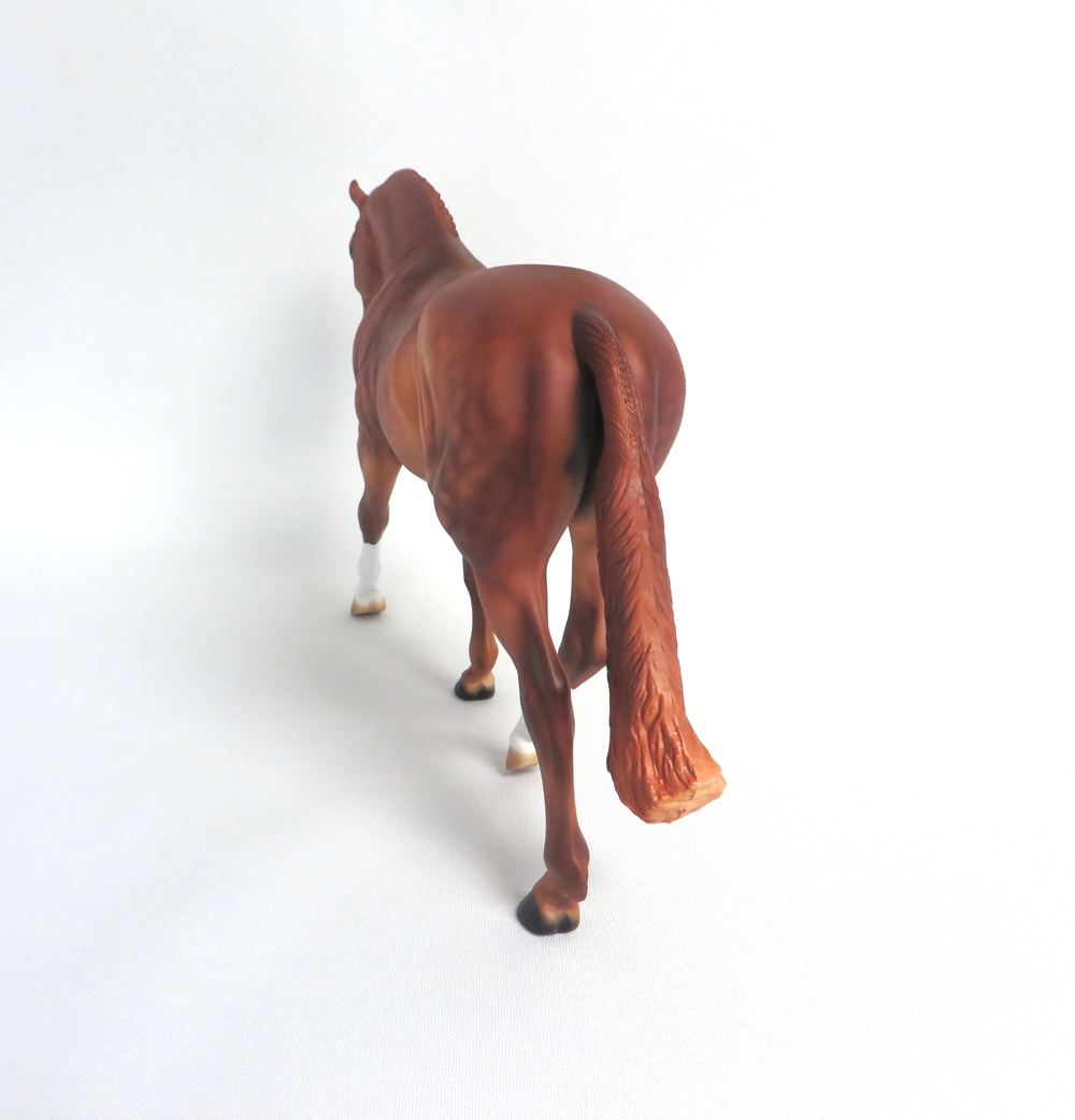 IVANWOOD-OOAK DAPPLE RED CHESTNUT IRISH DRAFT MODEL HORSE BY AUDREY DIXON 3/22/19