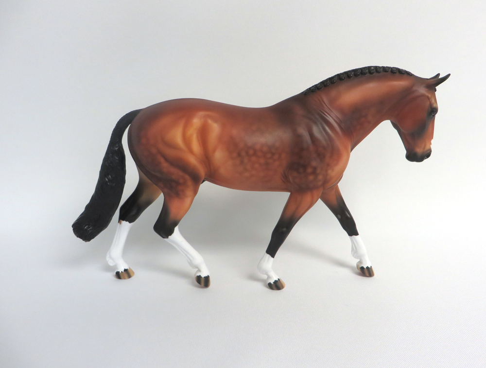 EDENROE-OOAK DAPPLE GOLDEN BAY IRISH DRAFT MODEL HORSE BY AUDREY DIXON 3/22/19