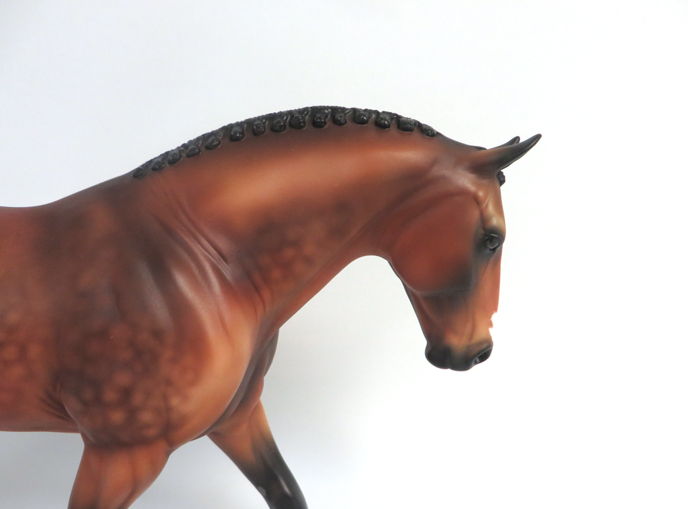 EDENROE-OOAK DAPPLE GOLDEN BAY IRISH DRAFT MODEL HORSE BY AUDREY DIXON 3/22/19