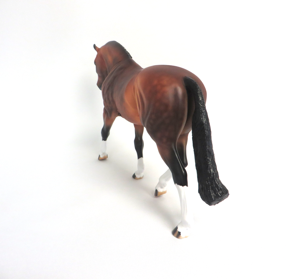 EDENROE-OOAK DAPPLE GOLDEN BAY IRISH DRAFT MODEL HORSE BY AUDREY DIXON 3/22/19