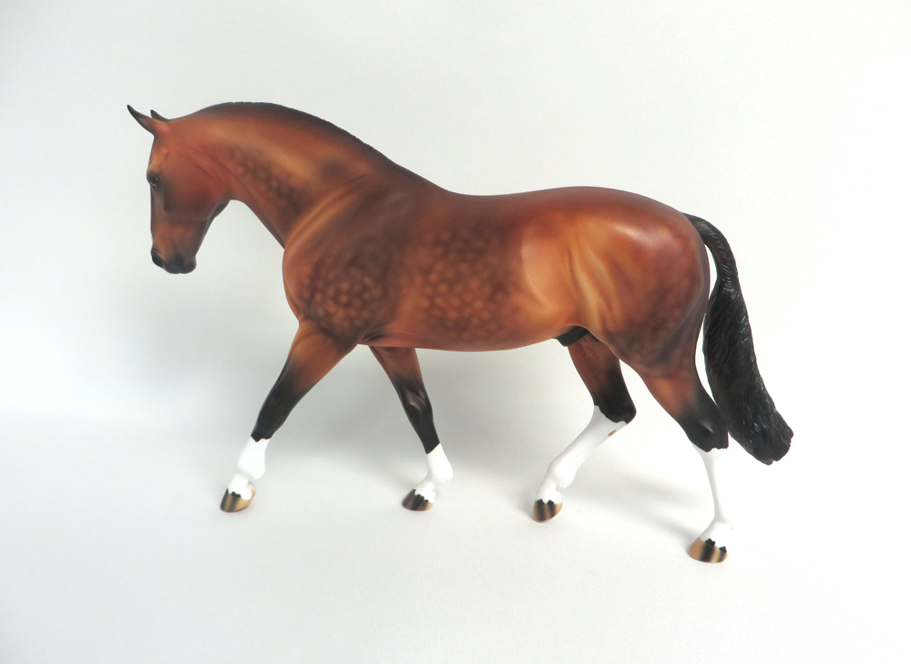 EDENROE-OOAK DAPPLE GOLDEN BAY IRISH DRAFT MODEL HORSE BY AUDREY DIXON 3/22/19