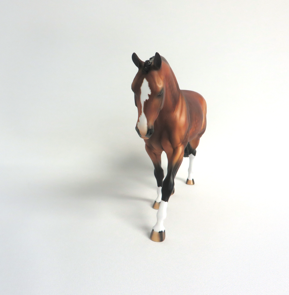 EDENROE-OOAK DAPPLE GOLDEN BAY IRISH DRAFT MODEL HORSE BY AUDREY DIXON 3/22/19