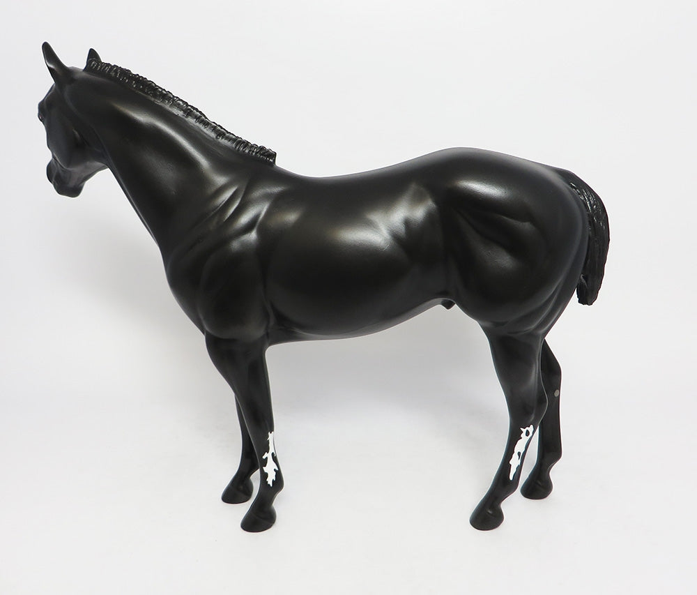 BLACK SABBATH-OOAK CUSTOM BLACK ISH MODEL HORSE BY DAWN QUICK EQ 2018