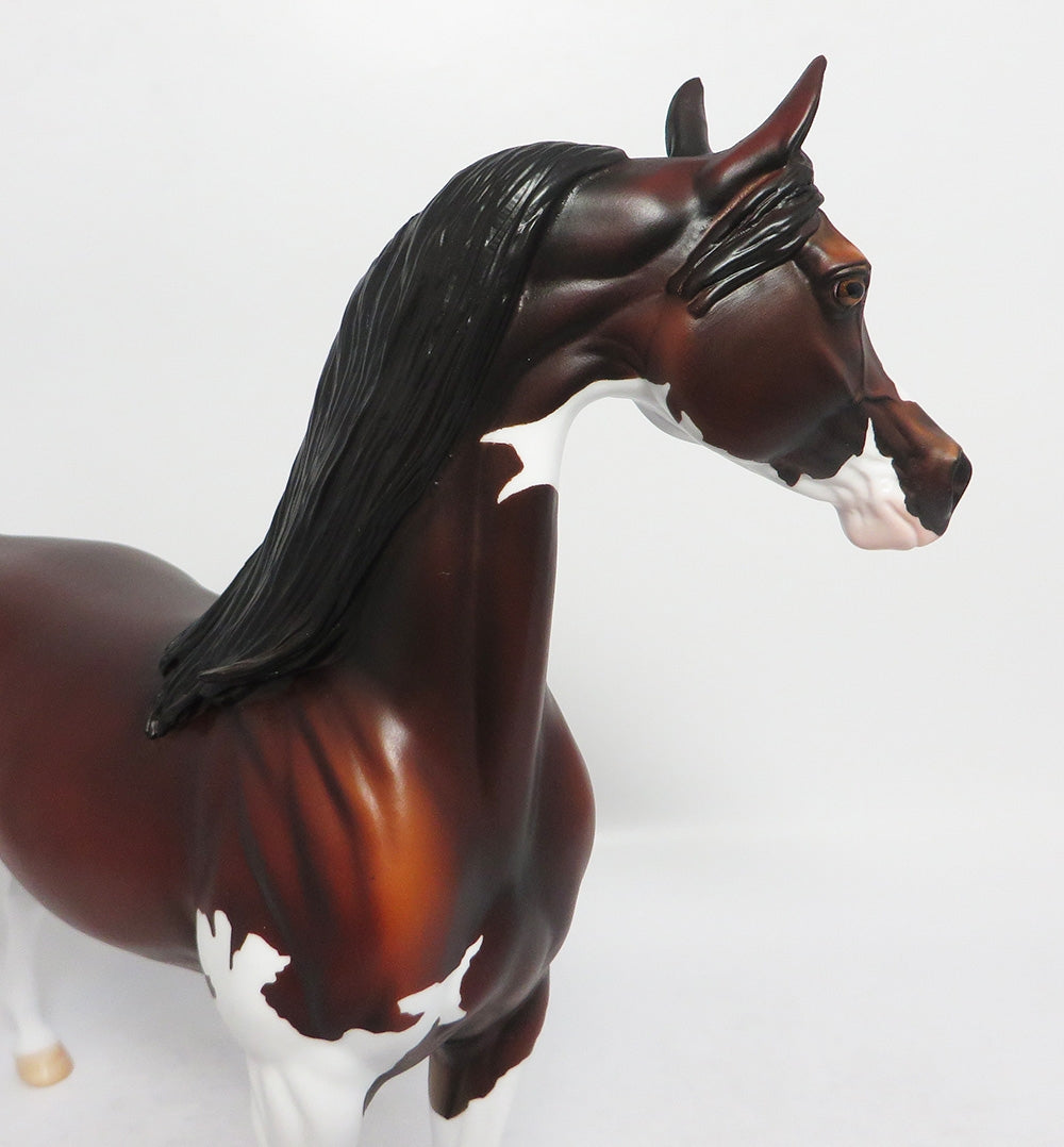MILES OF MEMORIES-OOAK BAY PINTO ARABIAN MODEL HORSE 8/3/18