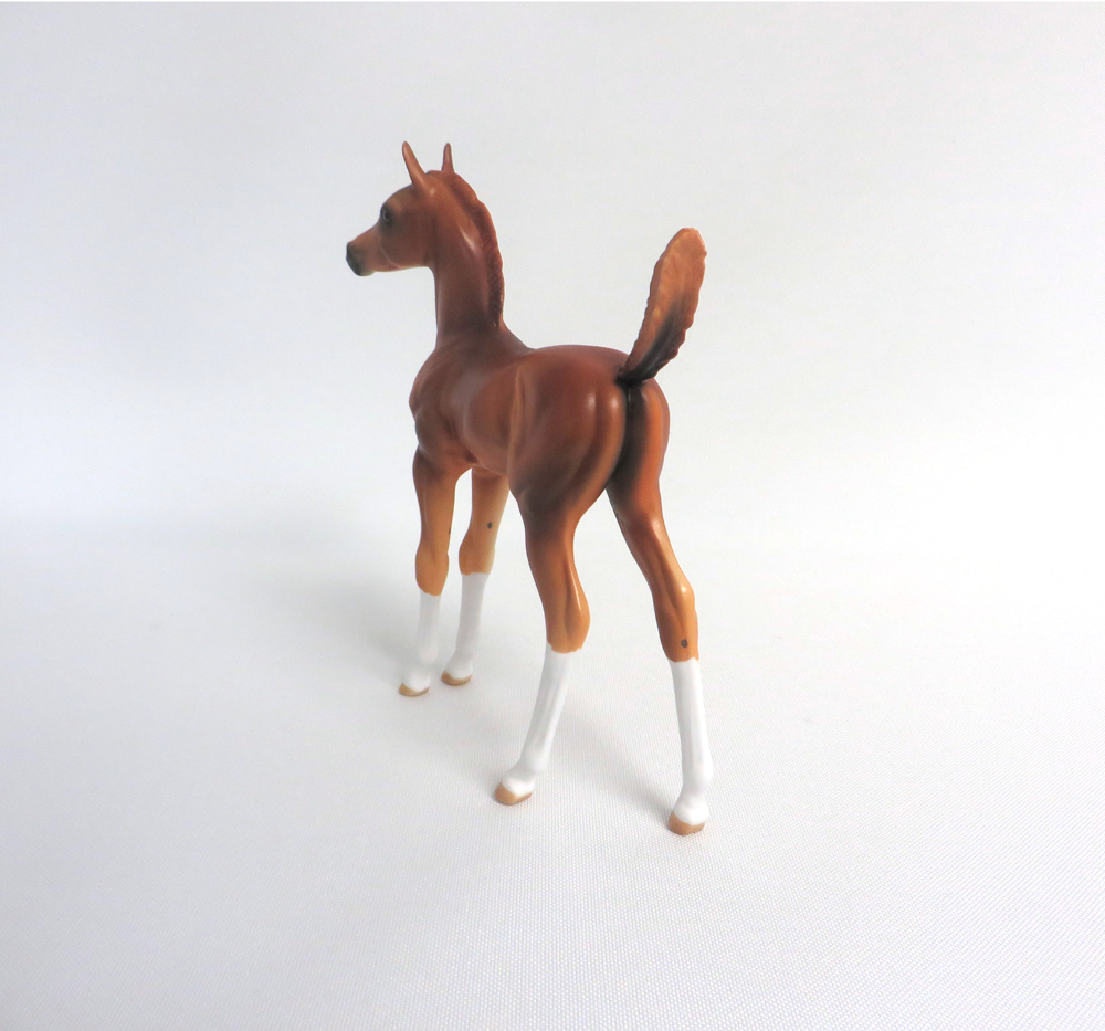 GLAMOUR SHOT-OOAK LIGHT CHESTNUT ARABIAN FOAL MODEL HORSE BY AUDREY DIXON 3/22/19