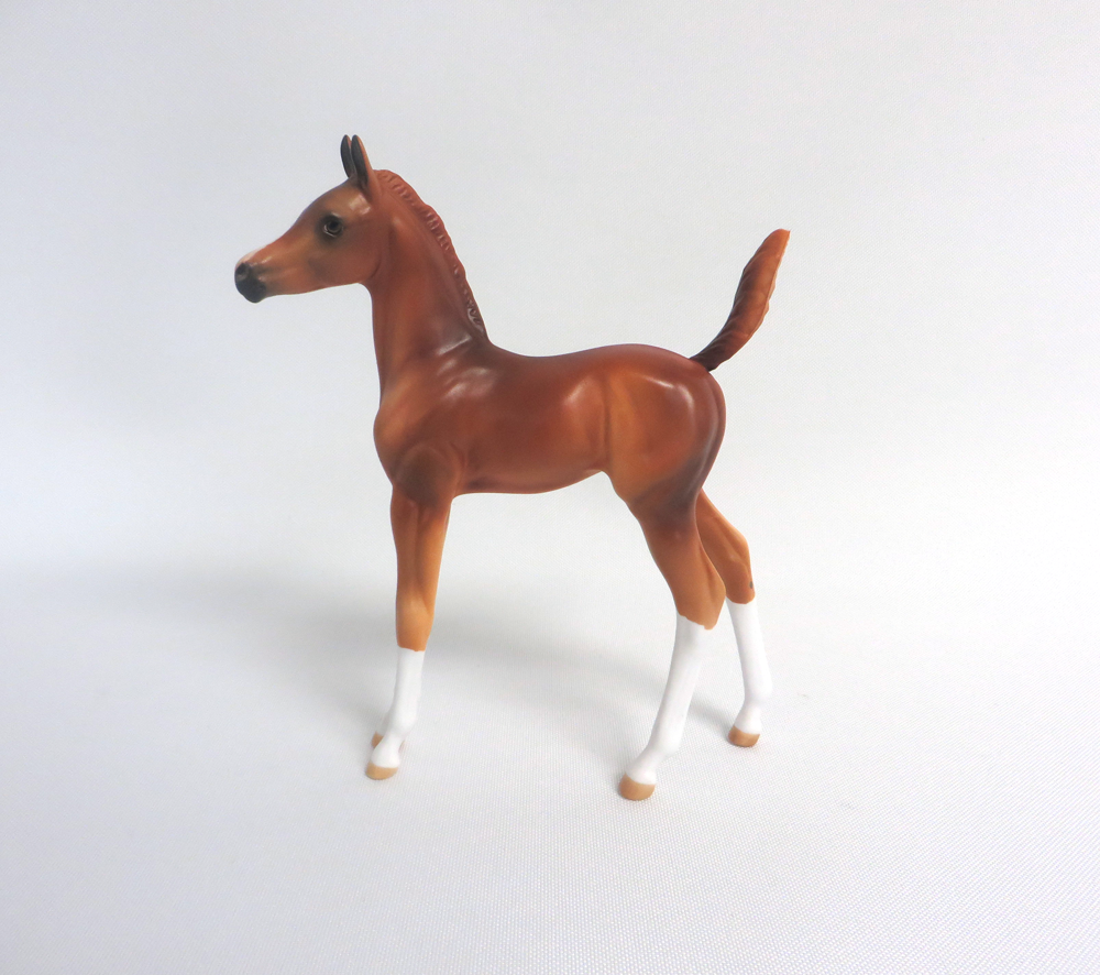 GLAMOUR SHOT-OOAK LIGHT CHESTNUT ARABIAN FOAL MODEL HORSE BY AUDREY DIXON 3/22/19