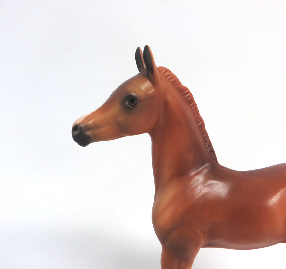 GLAMOUR SHOT-OOAK LIGHT CHESTNUT ARABIAN FOAL MODEL HORSE BY AUDREY DIXON 3/22/19