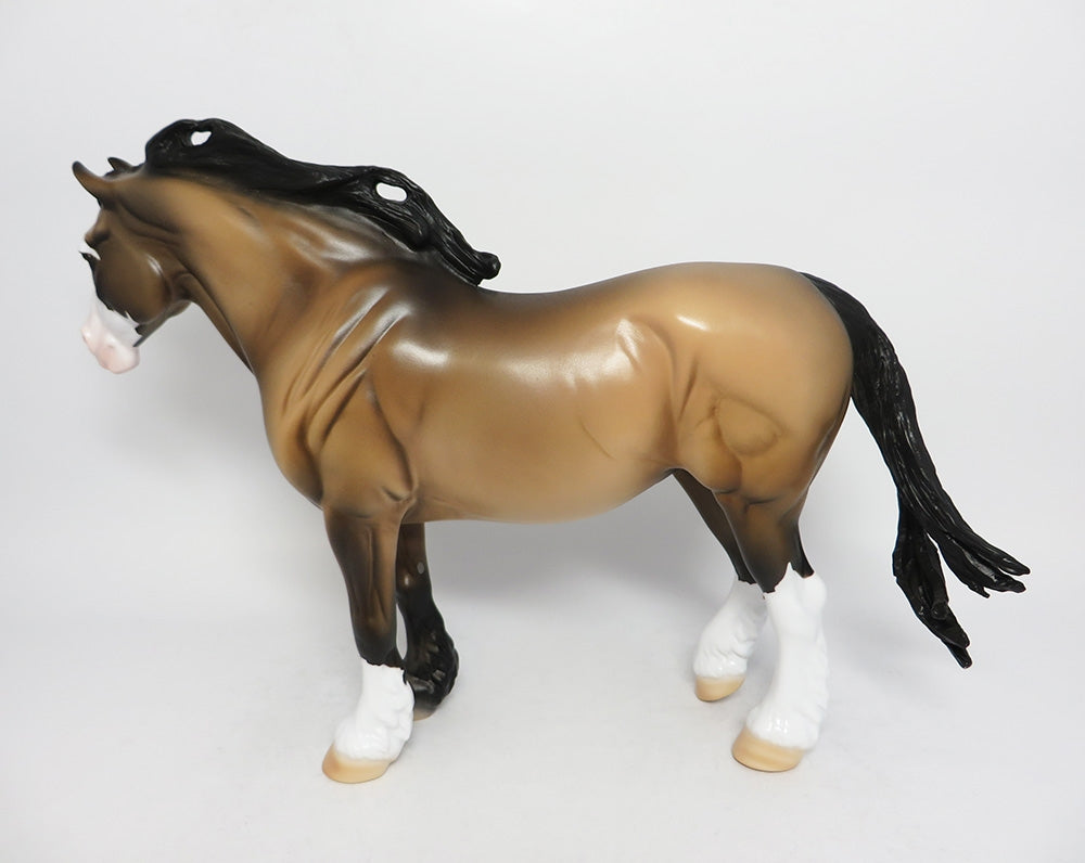DEPECHE-OOAK CM BUCKSIN BUNNY HEAVY DRAFT MARE MODEL HORSE BY DAWN QUICK