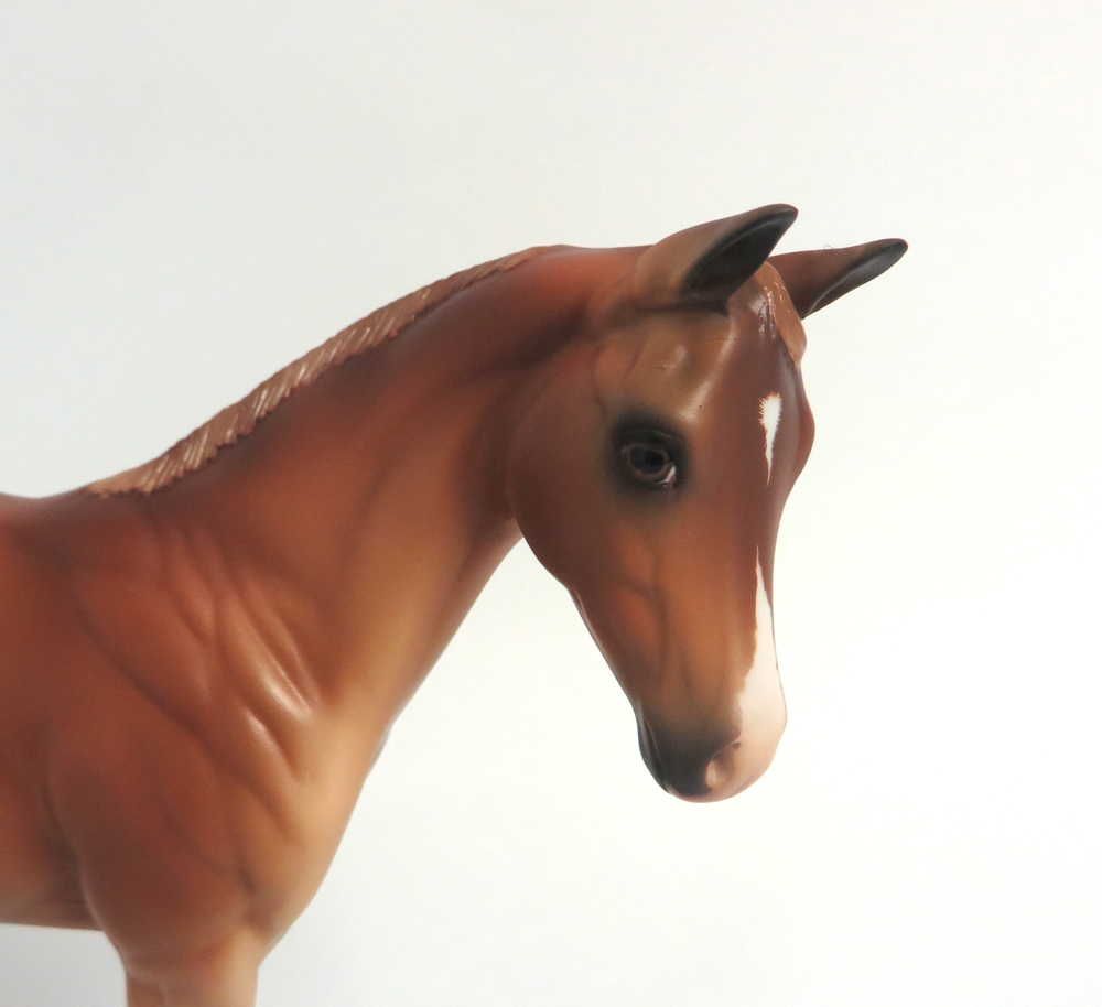 SATIN DOLL-OOAK LIGHT CHESTNUT WEANLING MODEL HORSE BY AUDREY DIXON 3/22/19