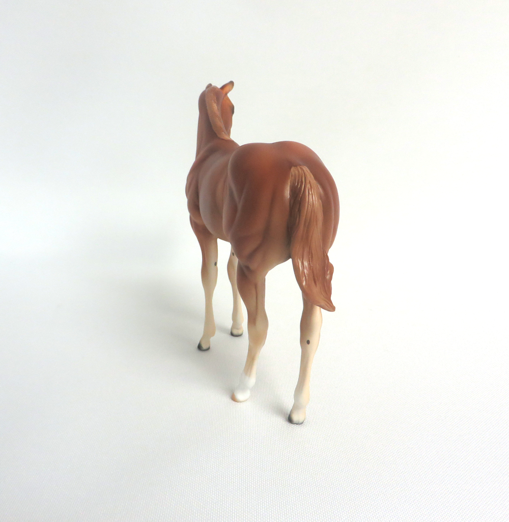 SATIN DOLL-OOAK LIGHT CHESTNUT WEANLING MODEL HORSE BY AUDREY DIXON 3/22/19