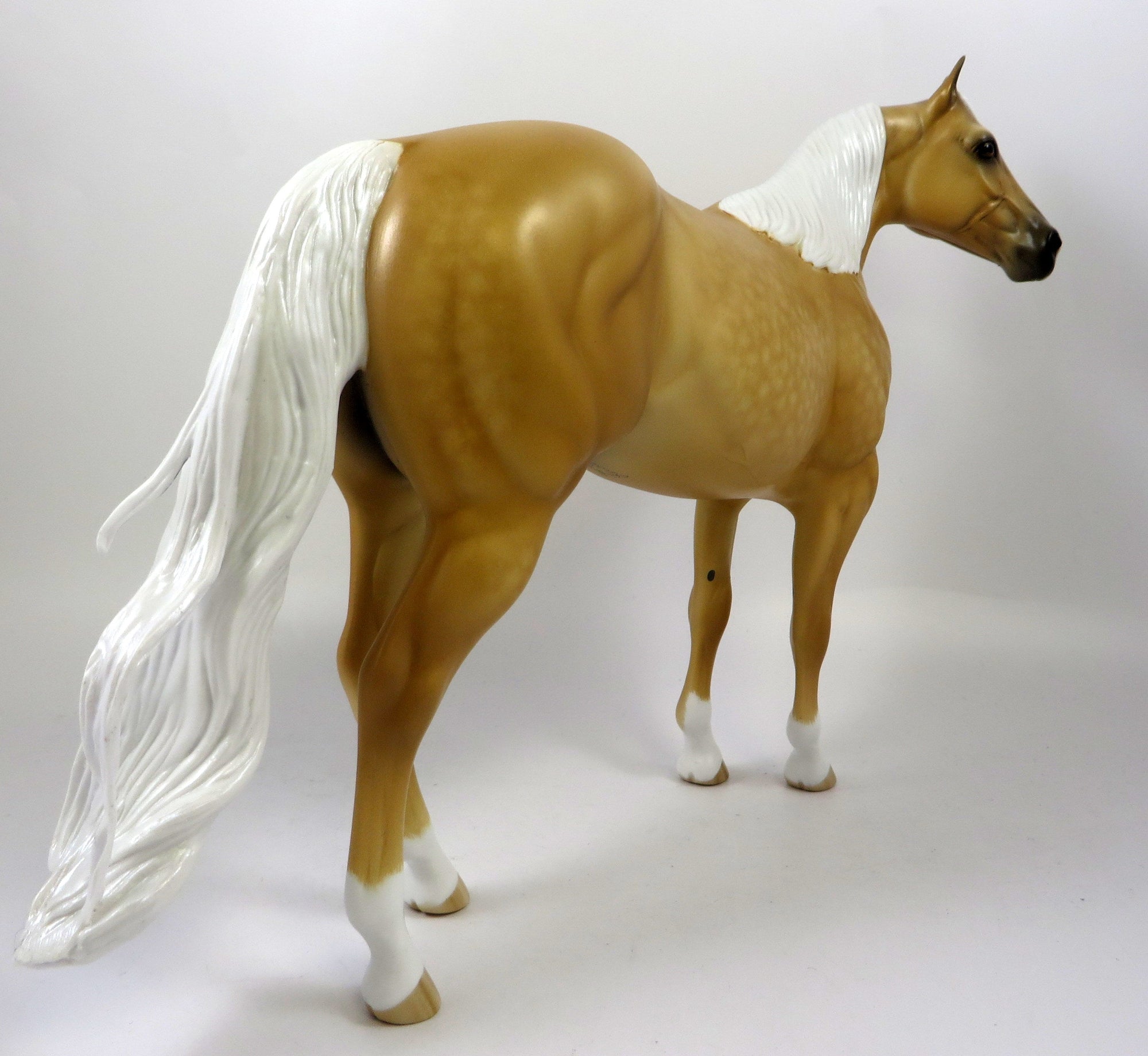 CLAYTON-OOAK DAPPLE PALOMINO ISH MODEL HORSE BY SHERYL LEISURE 8/16/19