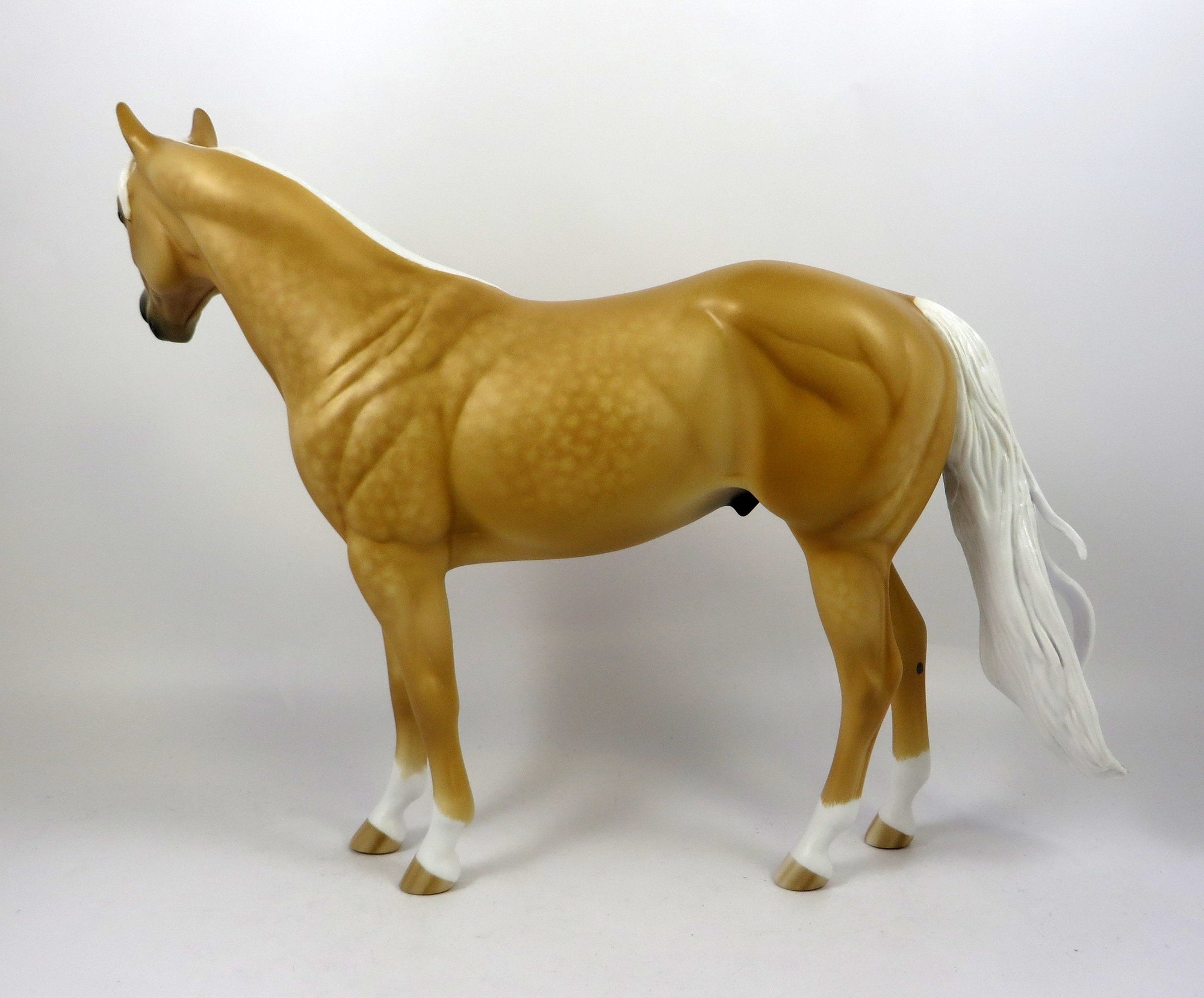 CLAYTON-OOAK DAPPLE PALOMINO ISH MODEL HORSE BY SHERYL LEISURE 8/16/19