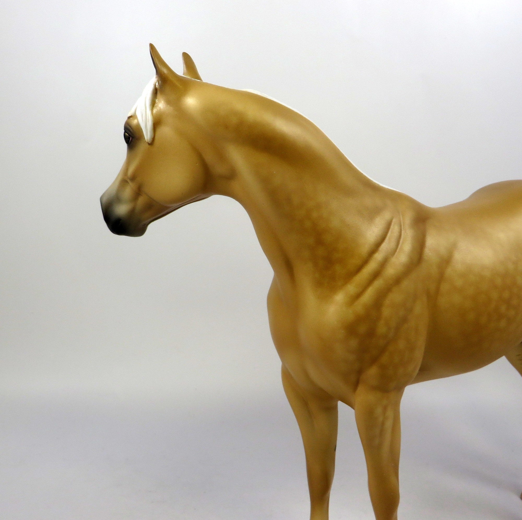 CLAYTON-OOAK DAPPLE PALOMINO ISH MODEL HORSE BY SHERYL LEISURE 8/16/19