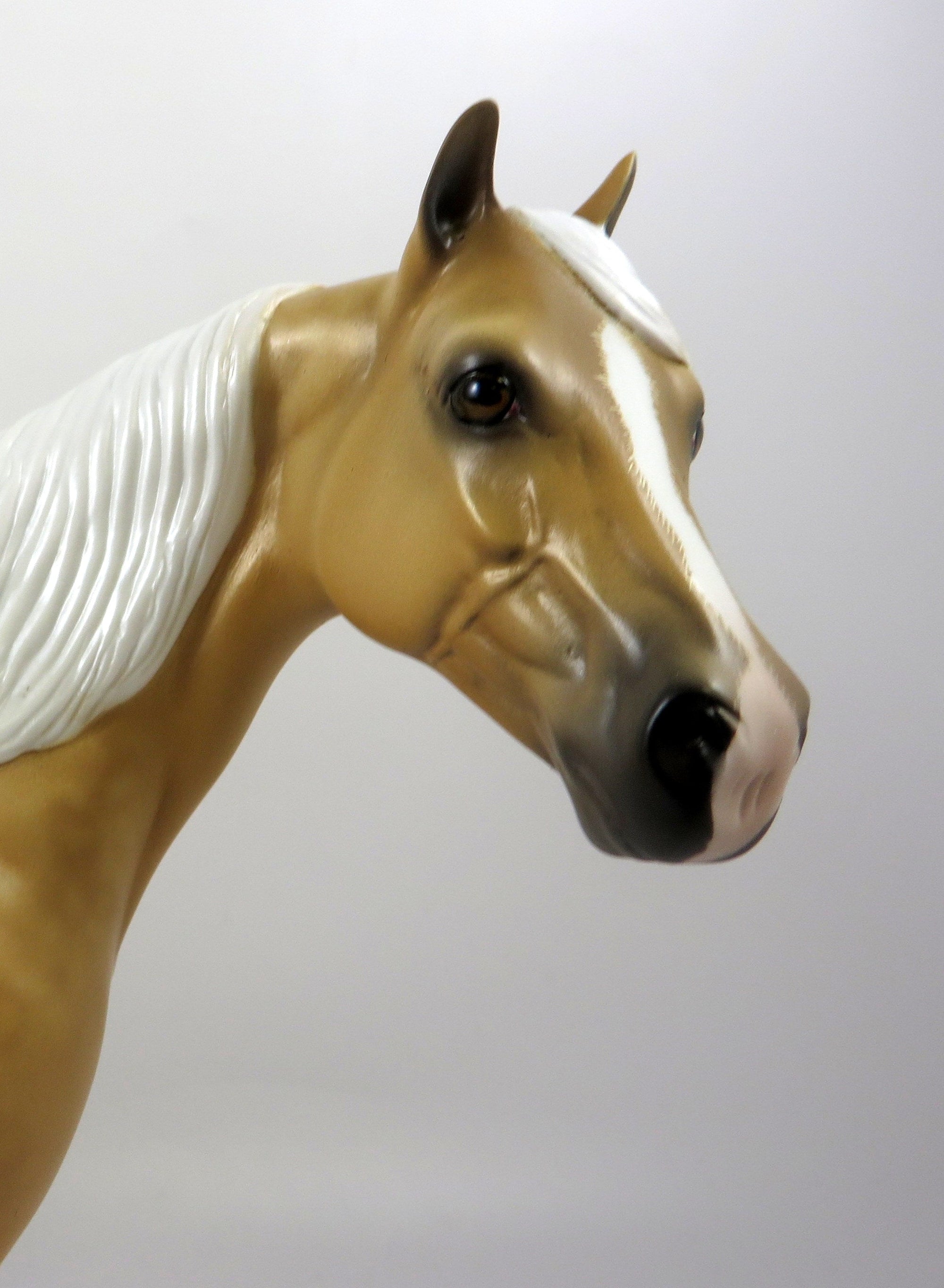 CLAYTON-OOAK DAPPLE PALOMINO ISH MODEL HORSE BY SHERYL LEISURE 8/16/19