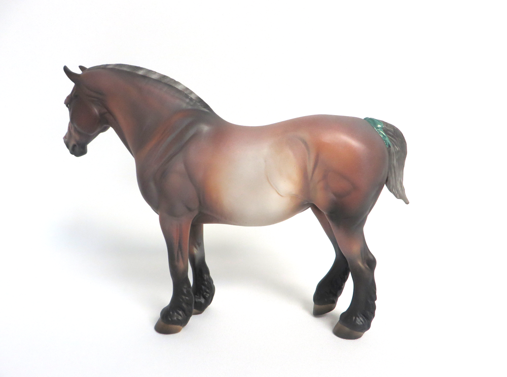 BONITA   --  LE-5 BAY ROAN HEAVY DRAFT MARE CUSTOM BY JULIE KEIM 3-22-19