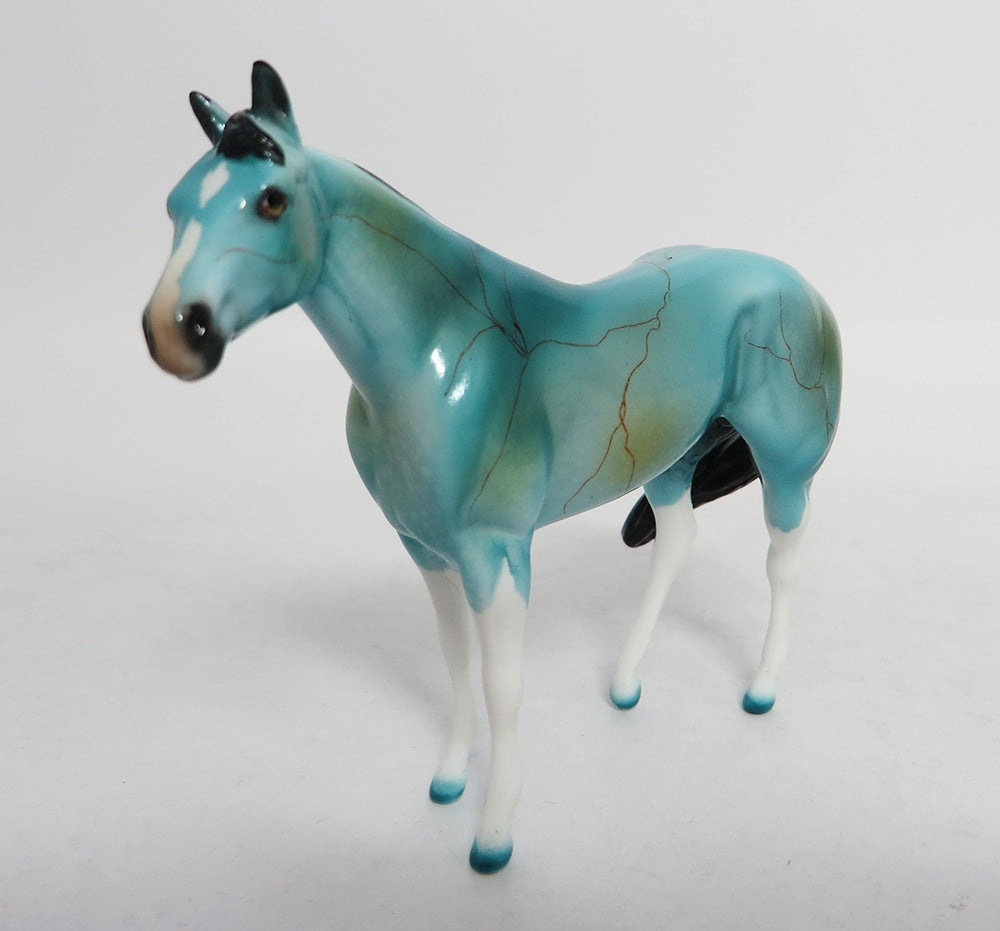 CHANDLER-OOAK TURQUOISE CM STOCK HORSE CHIP BY DAWN QUICK EQ 2018