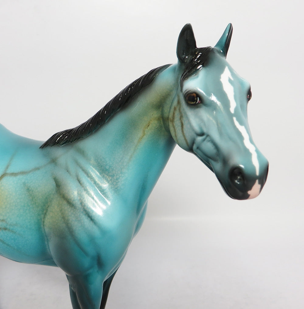 FLAGSTAFF-OOAK TURQUOISE ISH MODEL HORSE EQ 2018