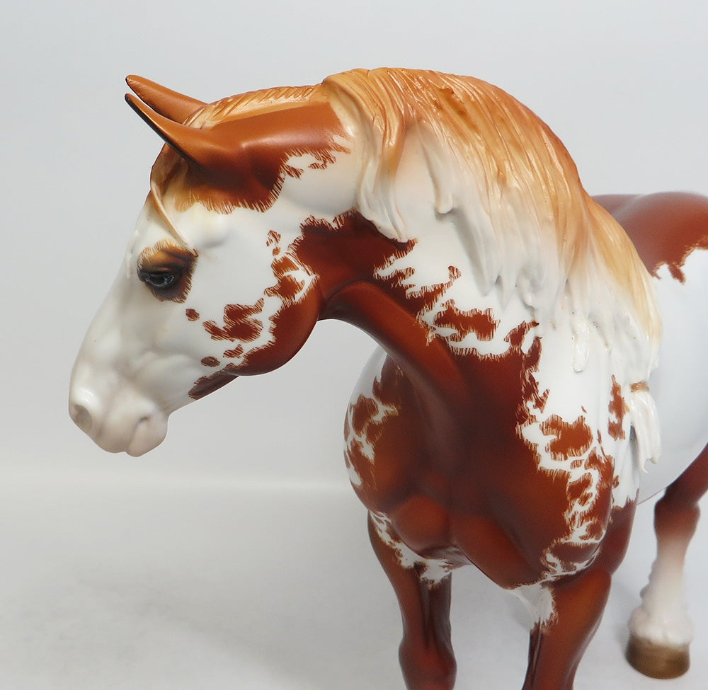 GYPSY GIRL-OOAK ETCHED  CHESTNUT PINTO HEAVY DRAFT MARE 7/27/2018