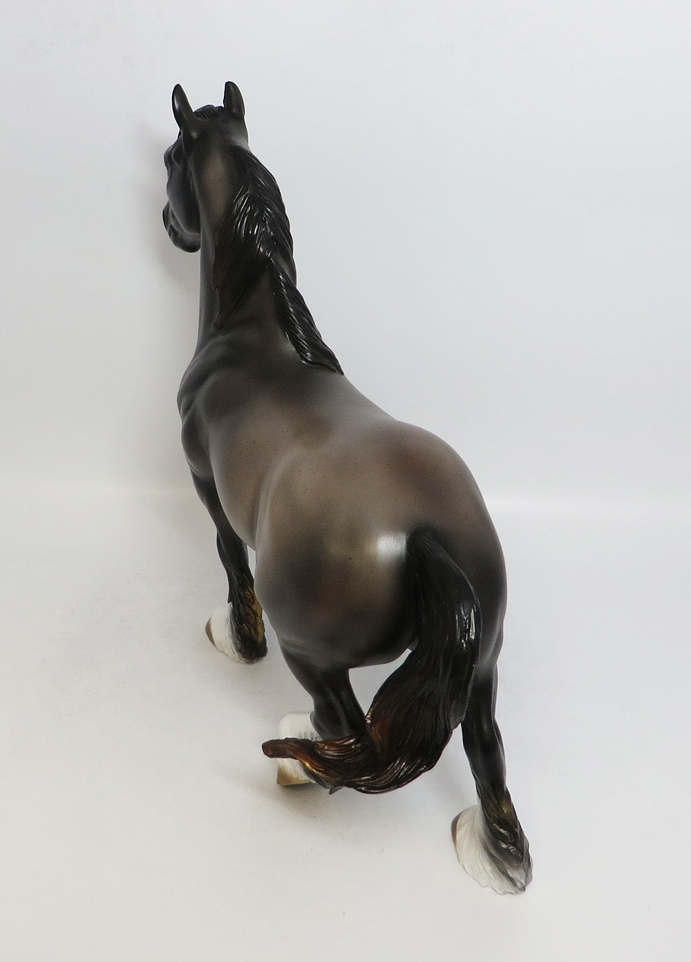 TWIST-OOAK BLUE ROAN TROTTING DRAFTER MODEL HORSE 7/20/18