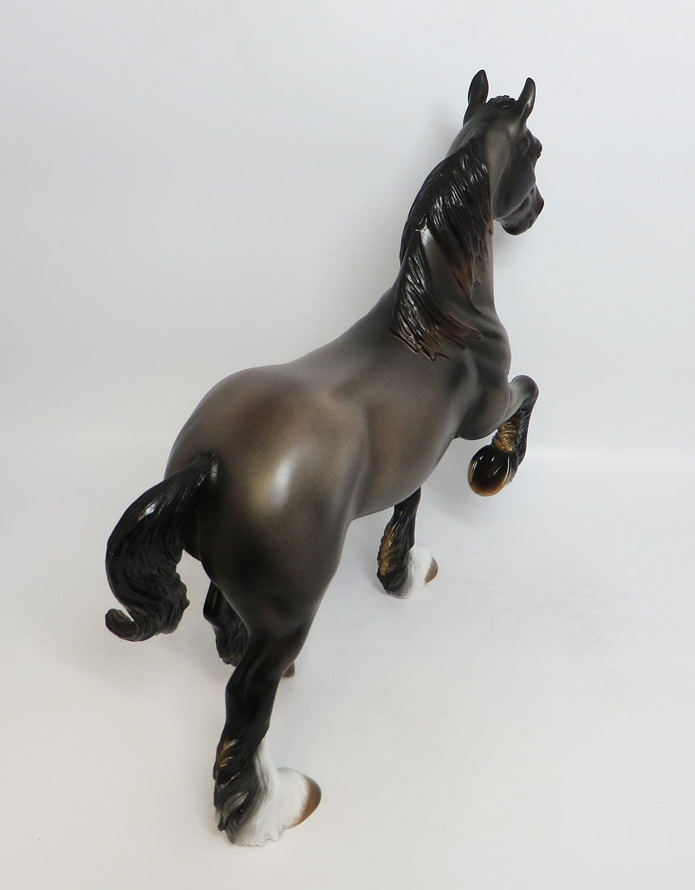 TWIST-OOAK BLUE ROAN TROTTING DRAFTER MODEL HORSE 7/20/18