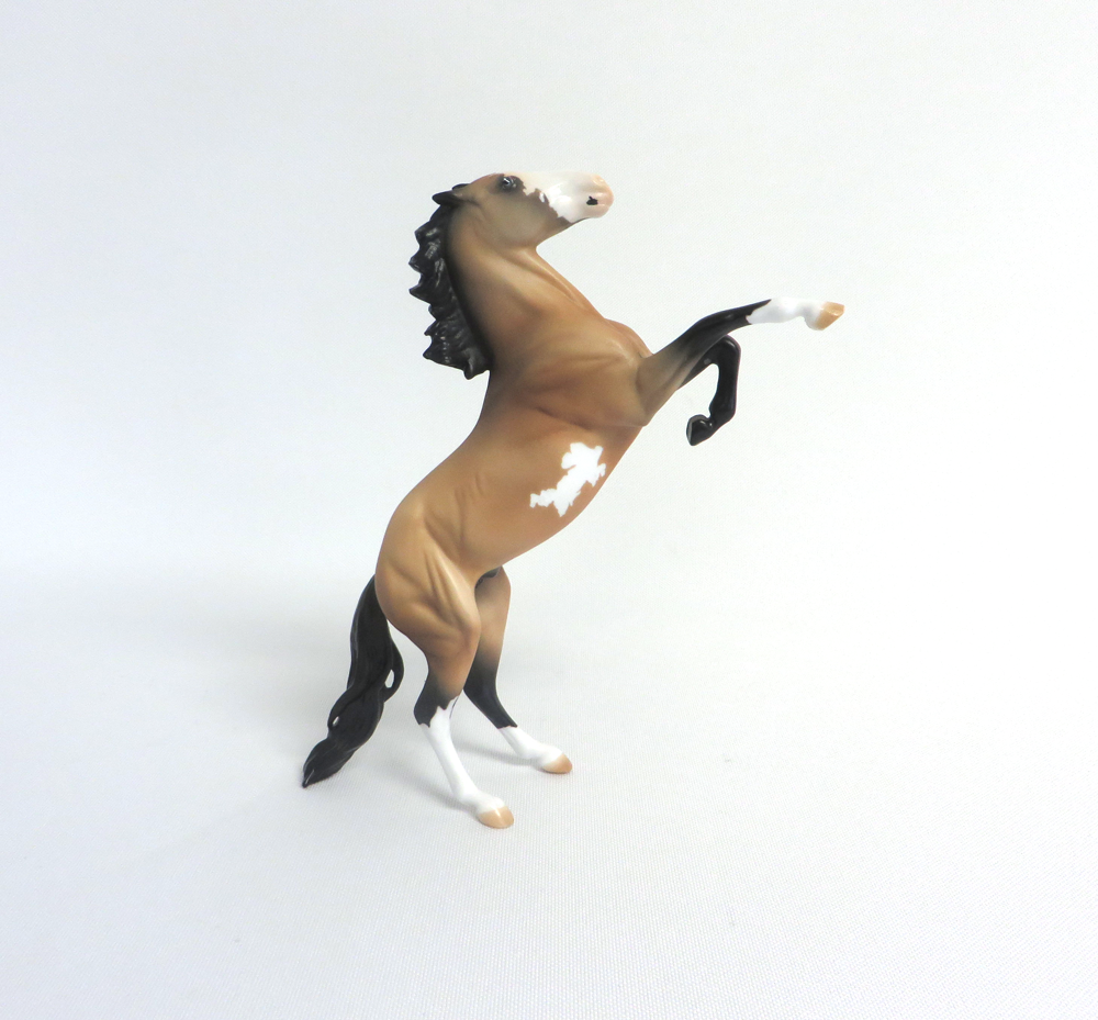 RUSSELL - OOAK BUCKSKIN OVERO REARING PEBBLE BY AUDREY DIXON 3-27-19