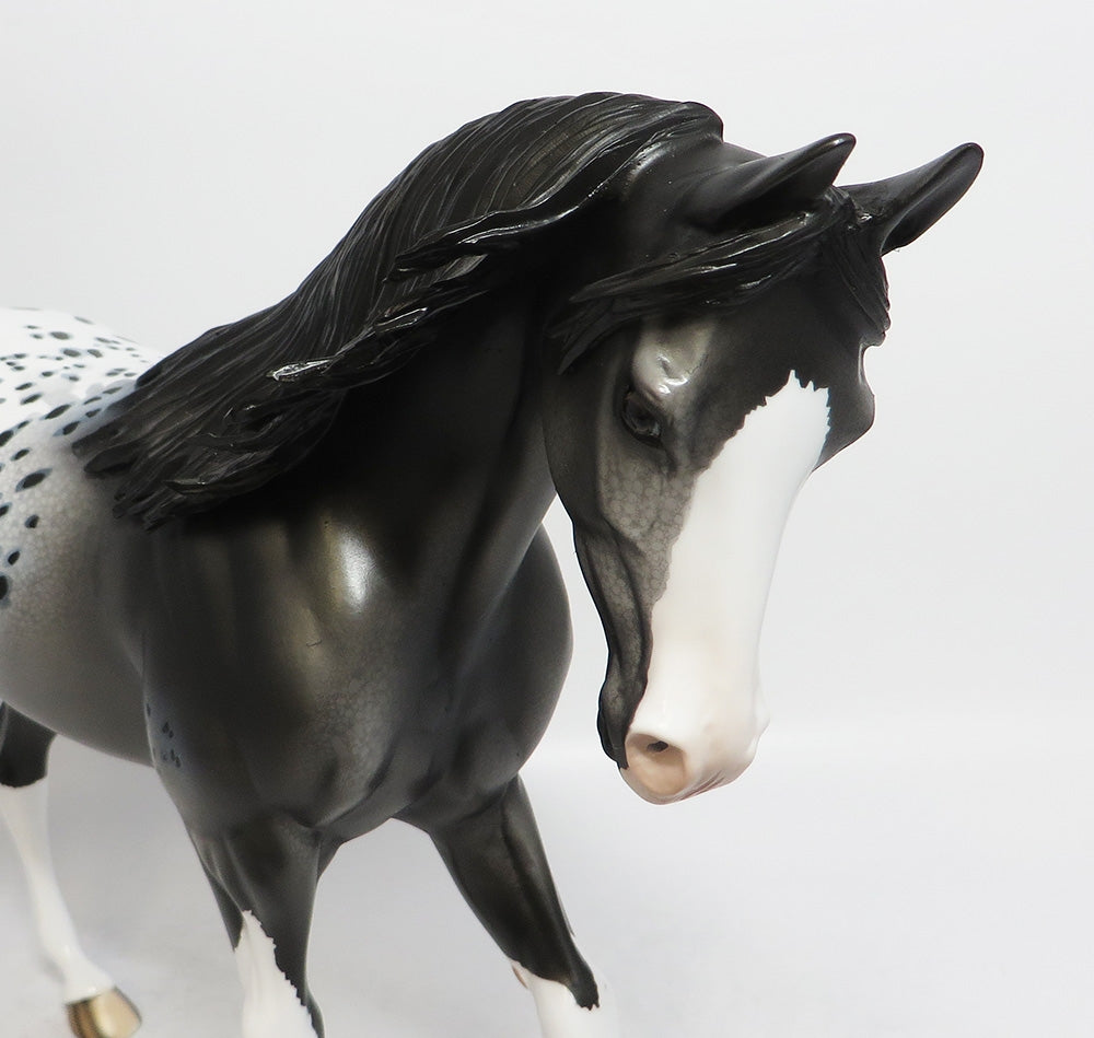 NIGHTINGALE-OOAK APPALOOSA THOROUGHBRED MODEL HORSE BY DAWN QUICK 7/19/18