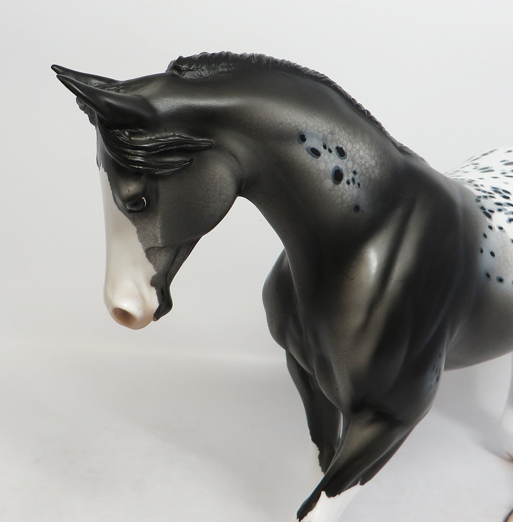NIGHTINGALE-OOAK APPALOOSA THOROUGHBRED MODEL HORSE BY DAWN QUICK 7/19/18
