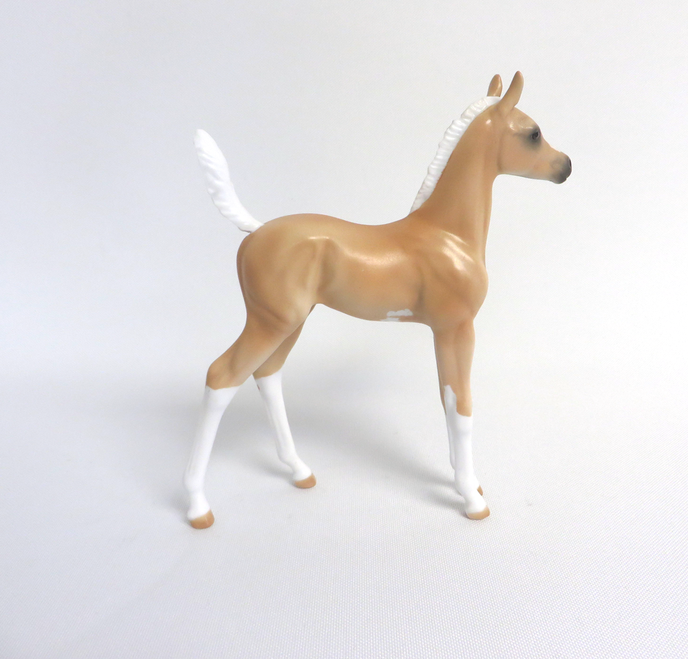 HOOFING IT   - OOAK PALOMINO   ARABIAN FOAL BY AUDREY DIXON 3-27-19
