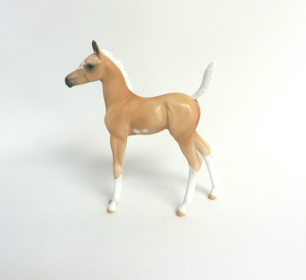 HOOFING IT   - OOAK PALOMINO   ARABIAN FOAL BY AUDREY DIXON 3-27-19