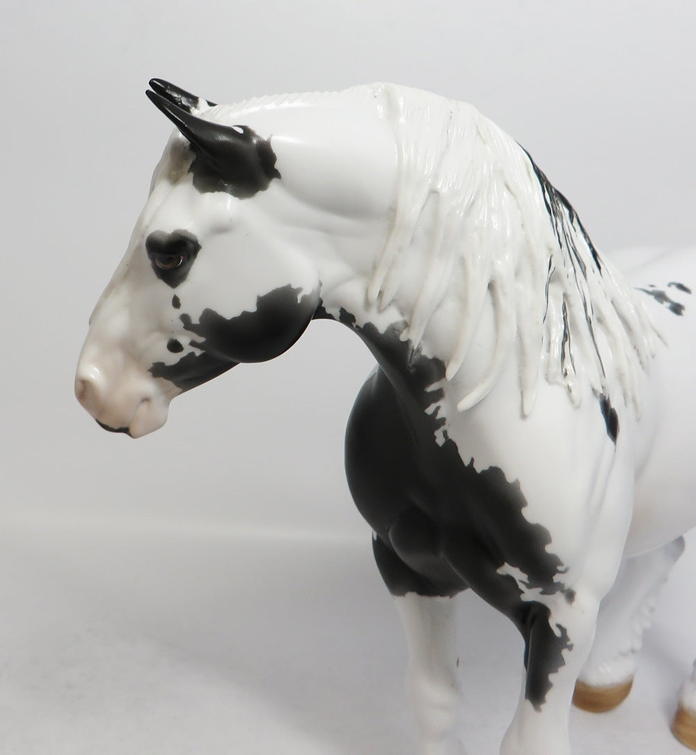 YOLO-OOAK BLACK AND WHITE PAINT HEAVY DRAFT MARE BY DAWN QUICK 7/19/18