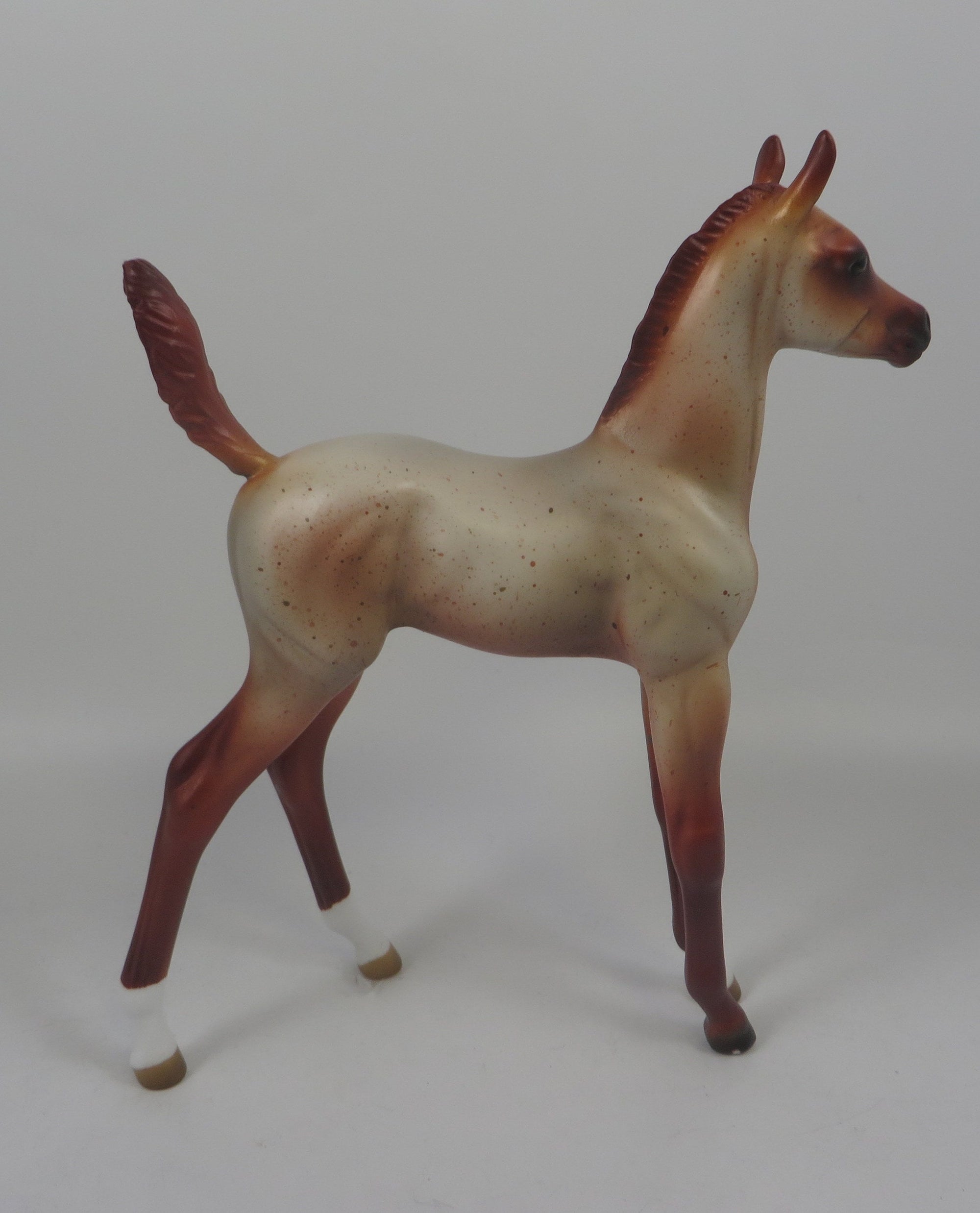 SCARLET LETTER-LE-3 RED ROAN FOAL MODEL HORSE 8/16/19