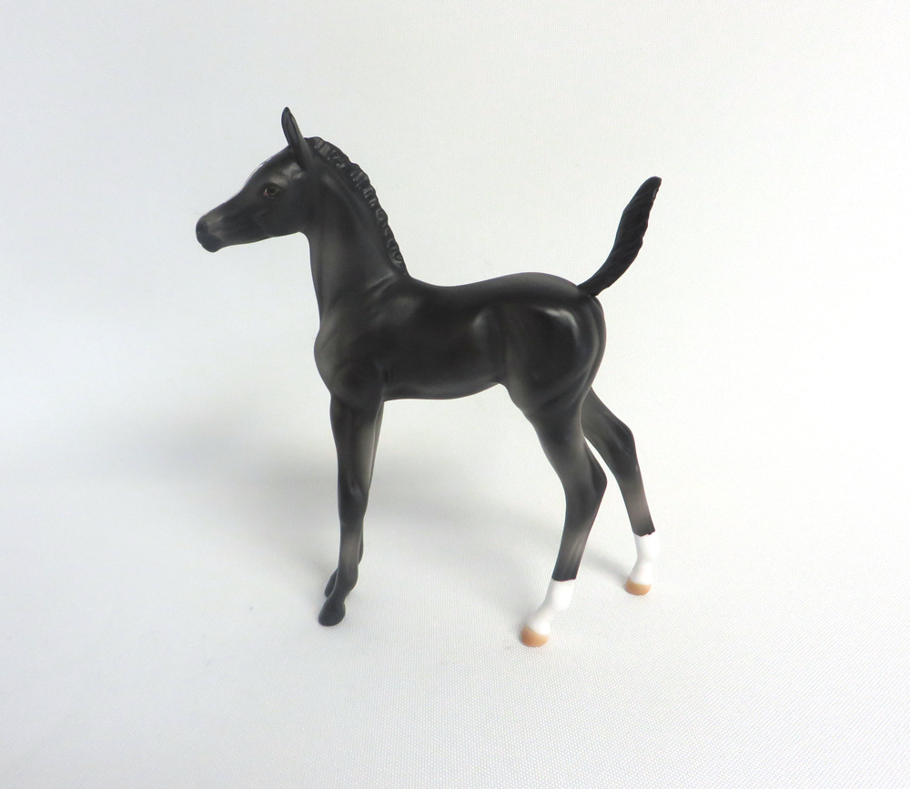 MY LITTLE PONY  - OOAK BLACK  ARABIAN FOAL BY AUDREY DIXON 3-27-19