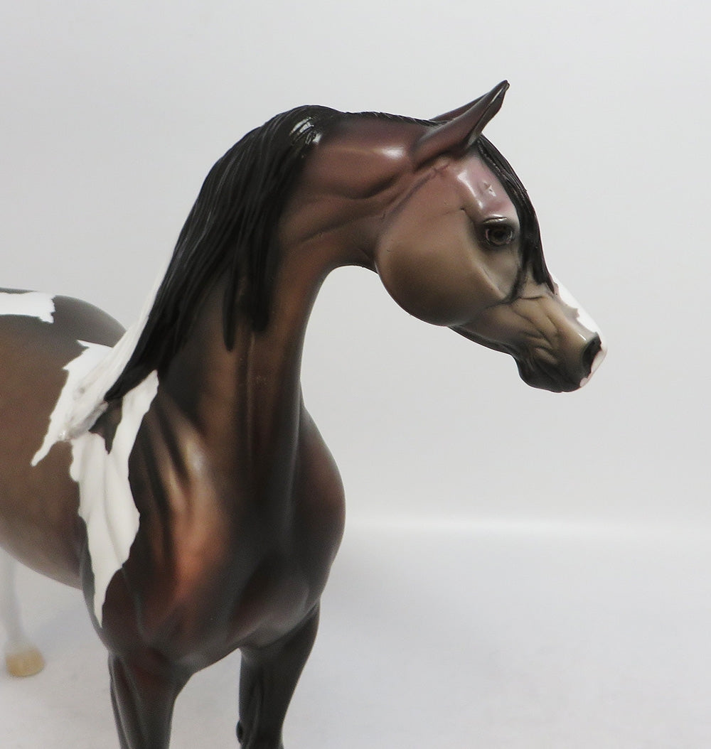 MALIKIA-OOAK DAPPLE ROSE GREY PRINTO ARABIAN MODEL HORSE 7/20/18