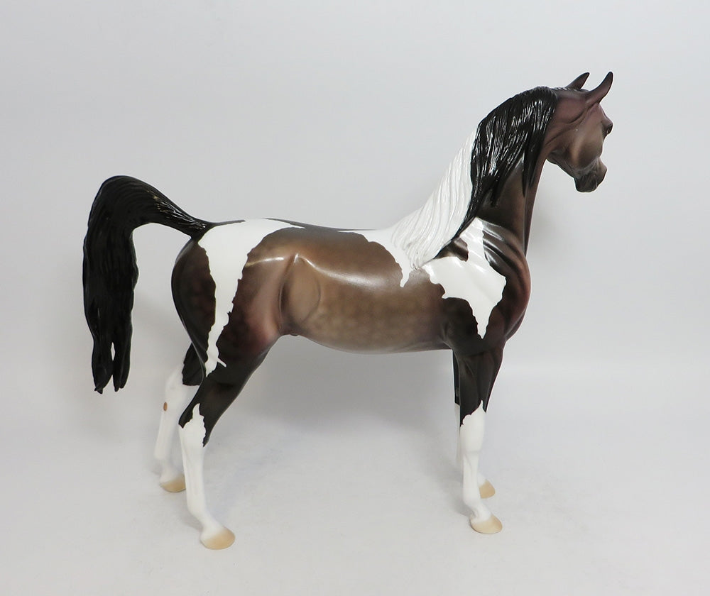MALIKIA-OOAK DAPPLE ROSE GREY PRINTO ARABIAN MODEL HORSE 7/20/18