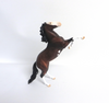 OWHYHEE-OOAK DAPPLE BAY OVERO REARING PEBBLE MODEL HORSE BY AUDREY DIXON 3/27/19