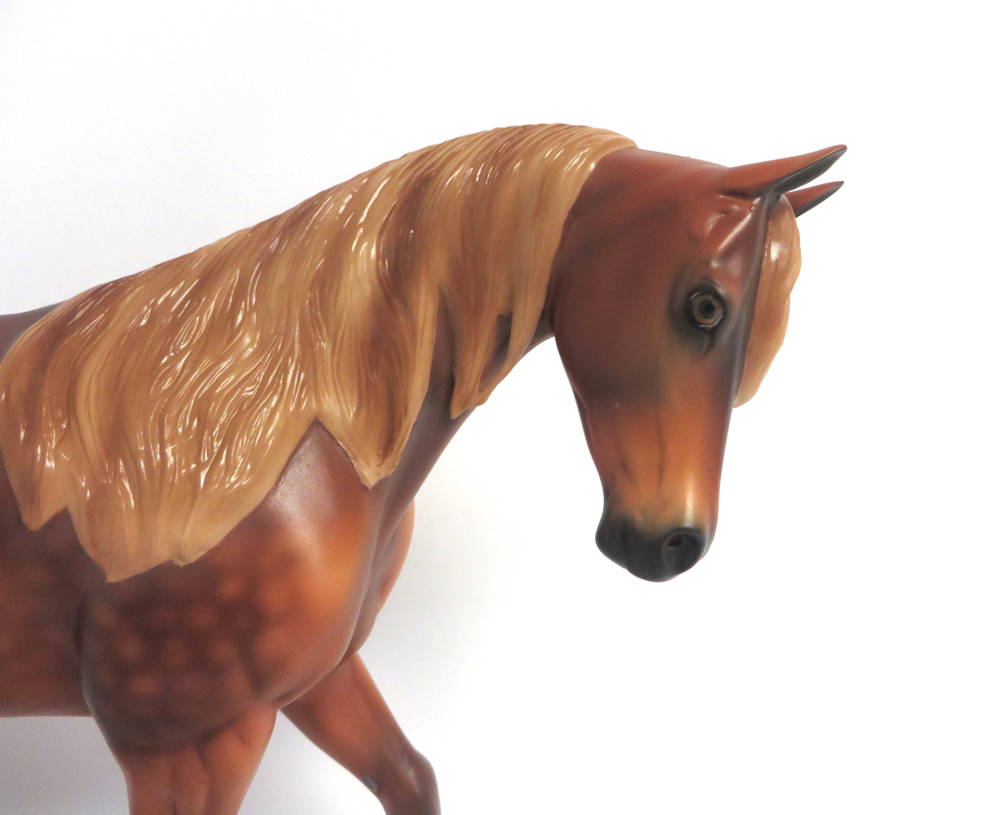 INNISWOOD- LE -13 DAPPLED CHESTNUT WITH FLAXEN MANE AN TAIL BY AUDREY DIXON MW19 EA19