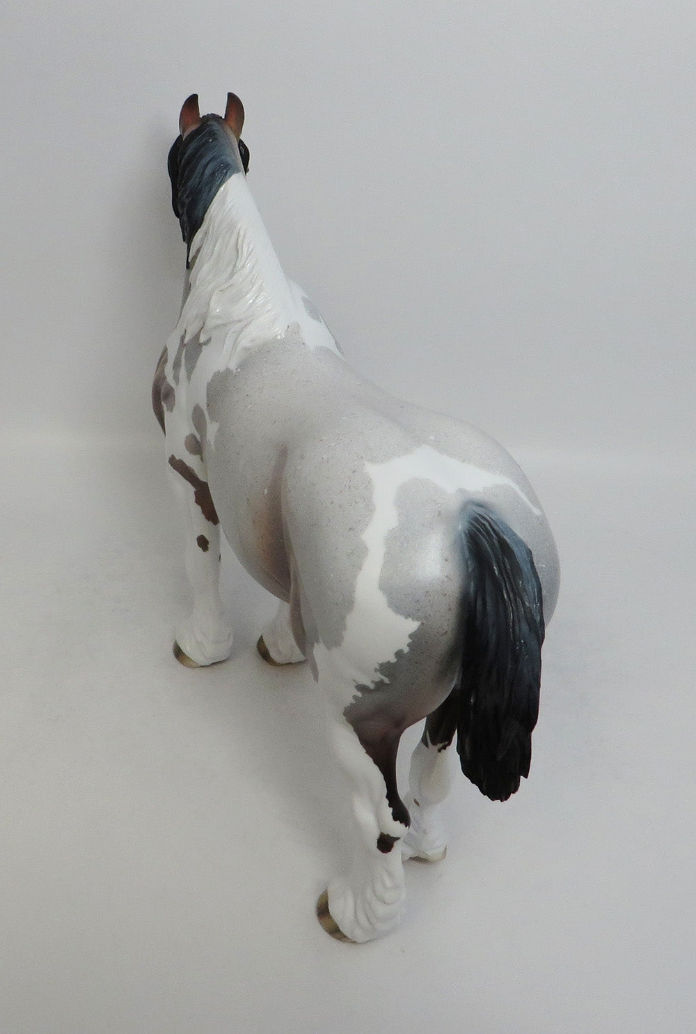 LOUISA-OOAK ROAN PINTO HEAVY DRAFT MARE MODEL HORSE 7/20/18