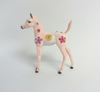 ZENA-OOAK PEACH FLORAL DECO ARABIAN FOAL MODEL HORSE 3/29/19