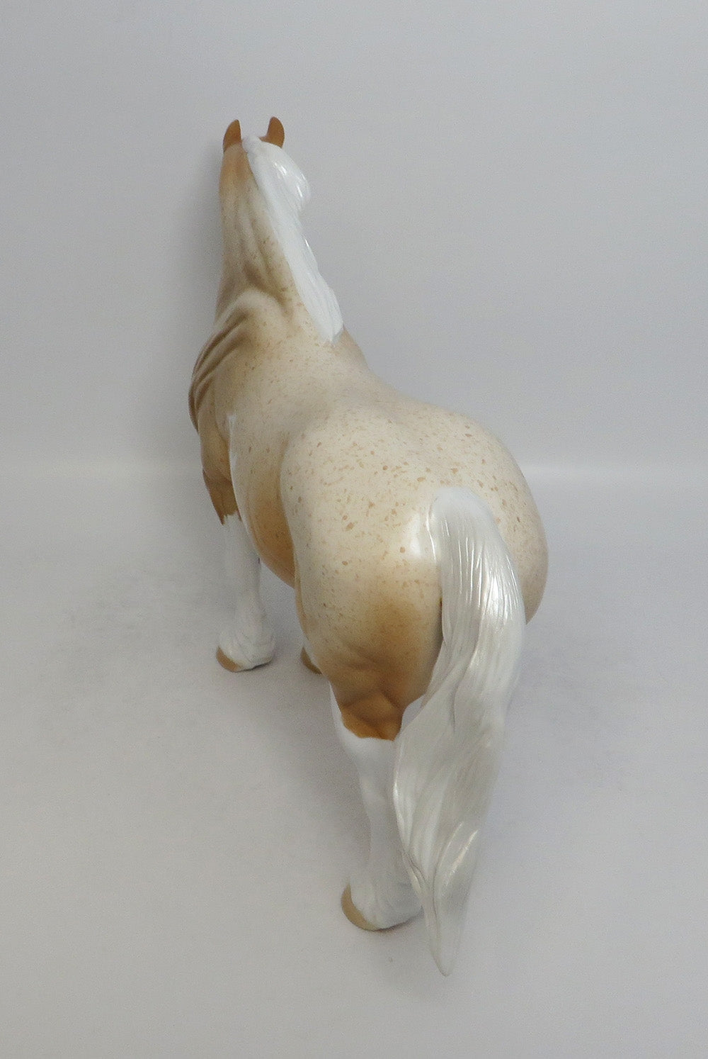 KEYHOLE-OOAK PALOMINO ROAN PINTO HEAVY DRAFT MARE MODEL HORSE 7/23/18