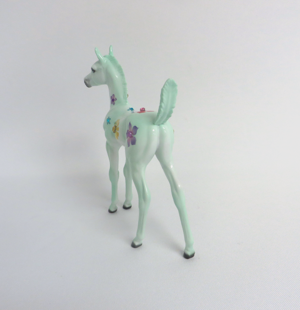 JULEP-OOAK MINTFLORAL DECO ARABIAN FOAL MODEL HORSE 3/29/19