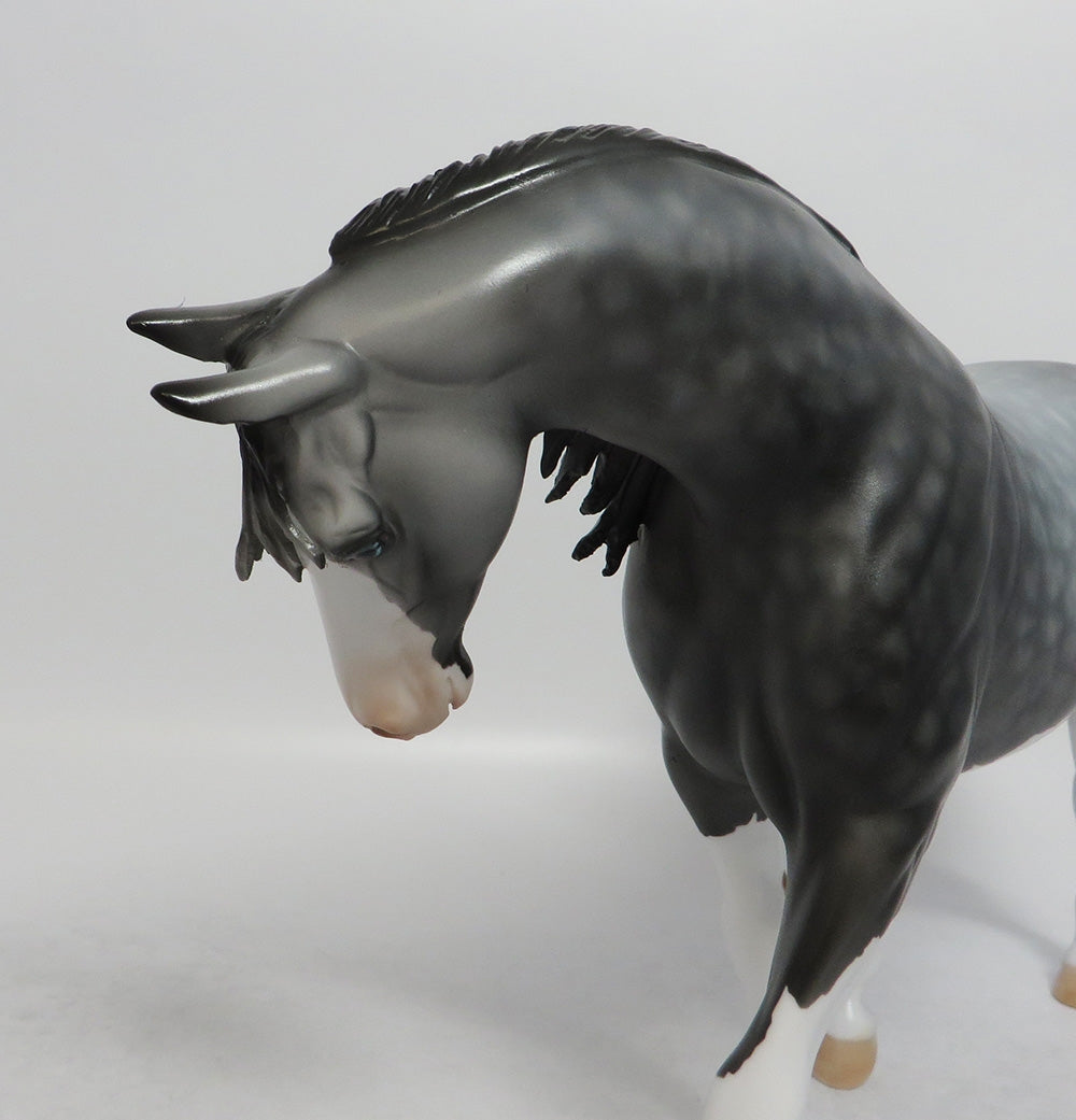 RANIER-OOAK STAR DAPPLE GREY PONY MODEL HORSE BY DAWN QUICK 7/23/18