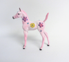 CROCUS-OOAK PINK FLORAL DECO ARABIAN FOAL MODEL HORSE 3/29/19