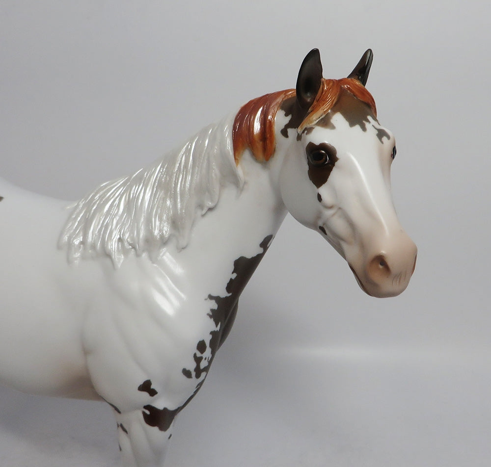 ARCADIA-OOAK CHESTNUT PINTO ISH MODEL HORSE BY DAWN QUICK 7/23/18