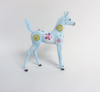 FORGET ME KNOT-OOAK BLUE FLORAL DECO ARABIAN FOAL MODEL HORSE 3/29/19