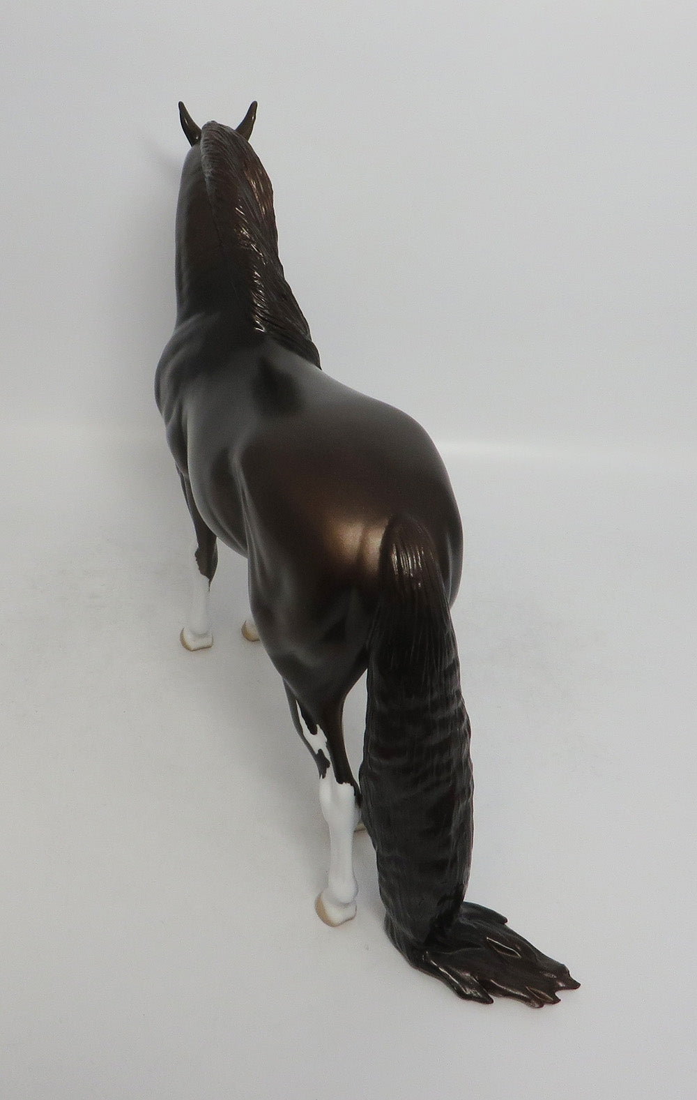 DAWN&#39;S BANDITO-OOAK BROWN PINTO ANDALUSIAN MODEL HORSE BY DAWN QUICK 7/23/18