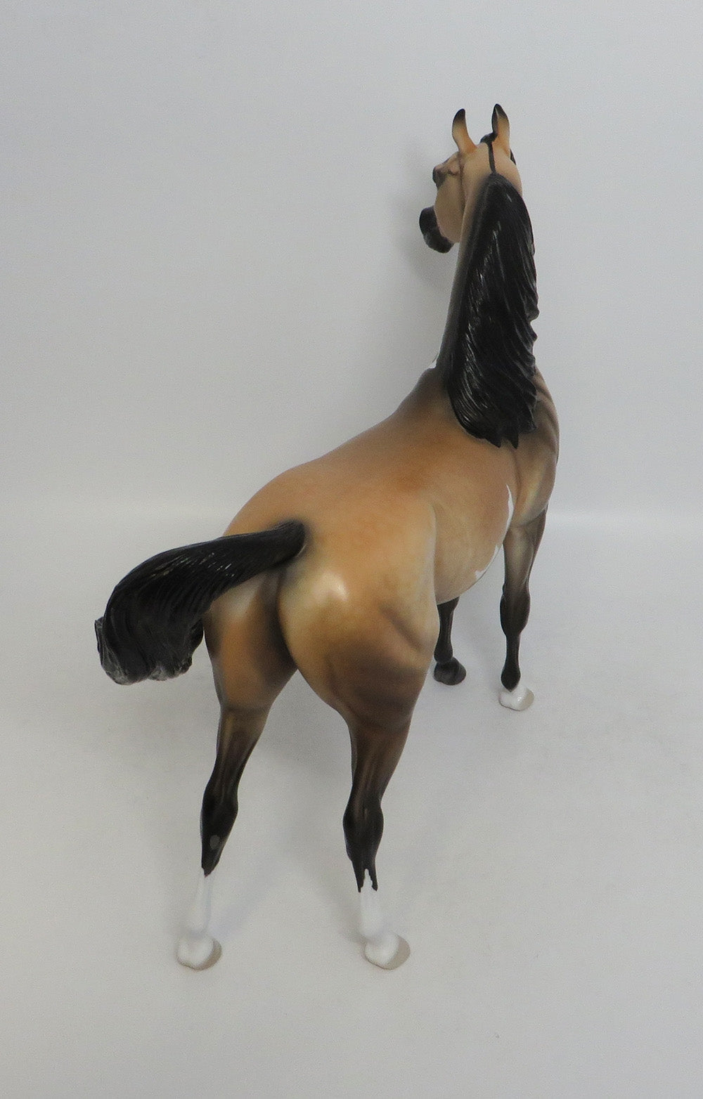 AMIR FARIS- OOAK BUCKSKIN PINTO DAPPLE ARABIAN MODEL HORSE BY DAWN QUICK 2018
