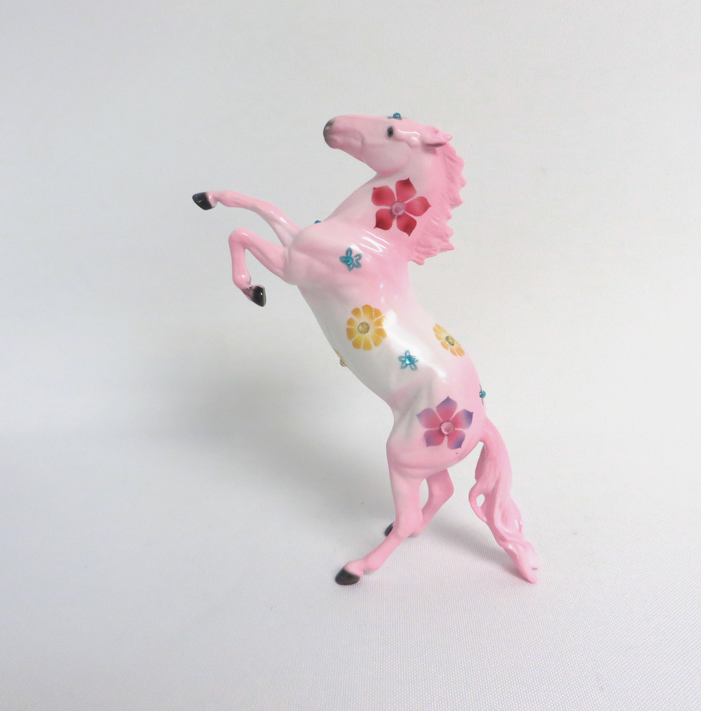 ASTER-OOAK FLORAL DECORATOR REARING PEBBLES MODEL HORSE 3/29/19