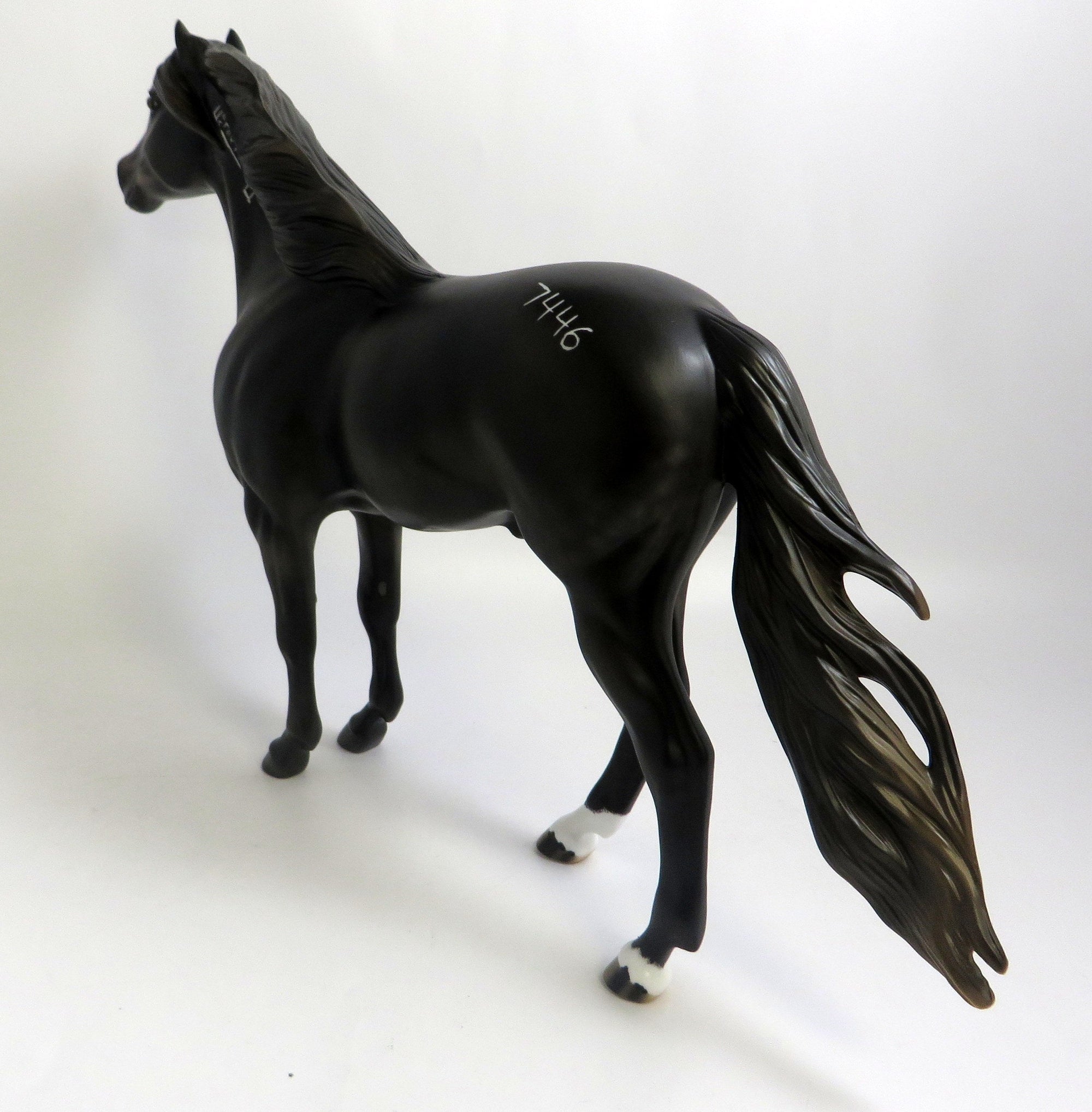 SPUR-OOAK BROWN BAY DAPPLE BLM MUSTANG MODEL HORSE BY AUDREY DIXON 8/22/19